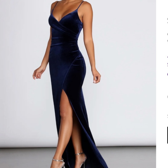 Y2K Windsor Velvet Wrap Dress L Maxi Corset Slit Sparkle Whimsigoth Hoco Prom - Picture 2 of 12